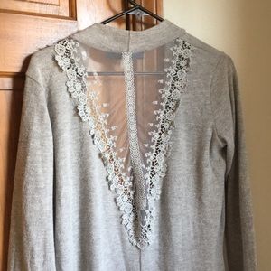 Gray cardigan